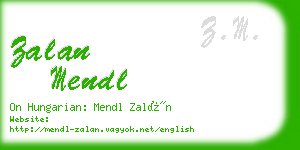 zalan mendl business card